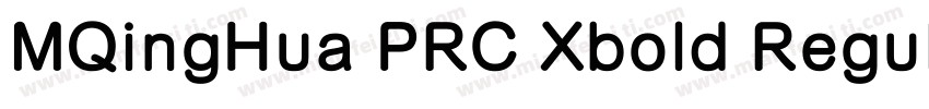 MQingHua PRC Xbold Regular字体转换